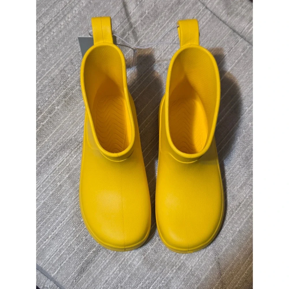Cat & Jack Eli Kids Yellow Waterproof Rain Boots Size 11 Pull On EVA Unisex